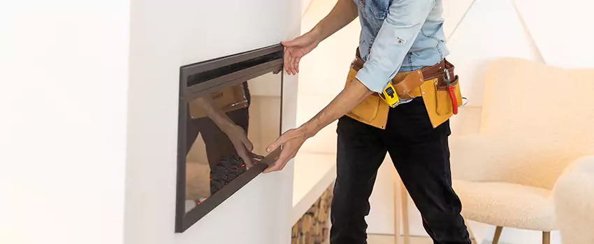 Metal Fireplace Installation in Burleson, Texas